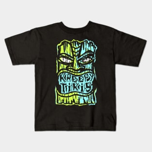 Kreepy Tikis logo Green Aqua Kids T-Shirt